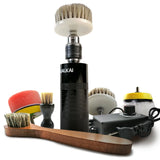 Shoe Brushes Professional Adjustable Speed Electric Shoe Polisher Kit Clean Dust Leather Care Shine Set Polishing Boot Shoe