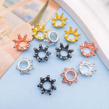 10PCS 4 Colors Rhinestone Insert Big Hole Crown Bead Loose Spacer For Jewelry Making DIY Bracelet Accessories Wholesale Supplies