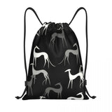 Saluki Greyhound Drawstring Backpack Women Men Gym Sport Sackpack Portable Whippet Sighthound Dog Shopping Bag Sack