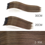 AZQUEEN Synthetic 20cm/30cm Invisible Straight Pads Clip In One Piece Hair Extension Top Side Cover Fluffy Hairpiece For Women