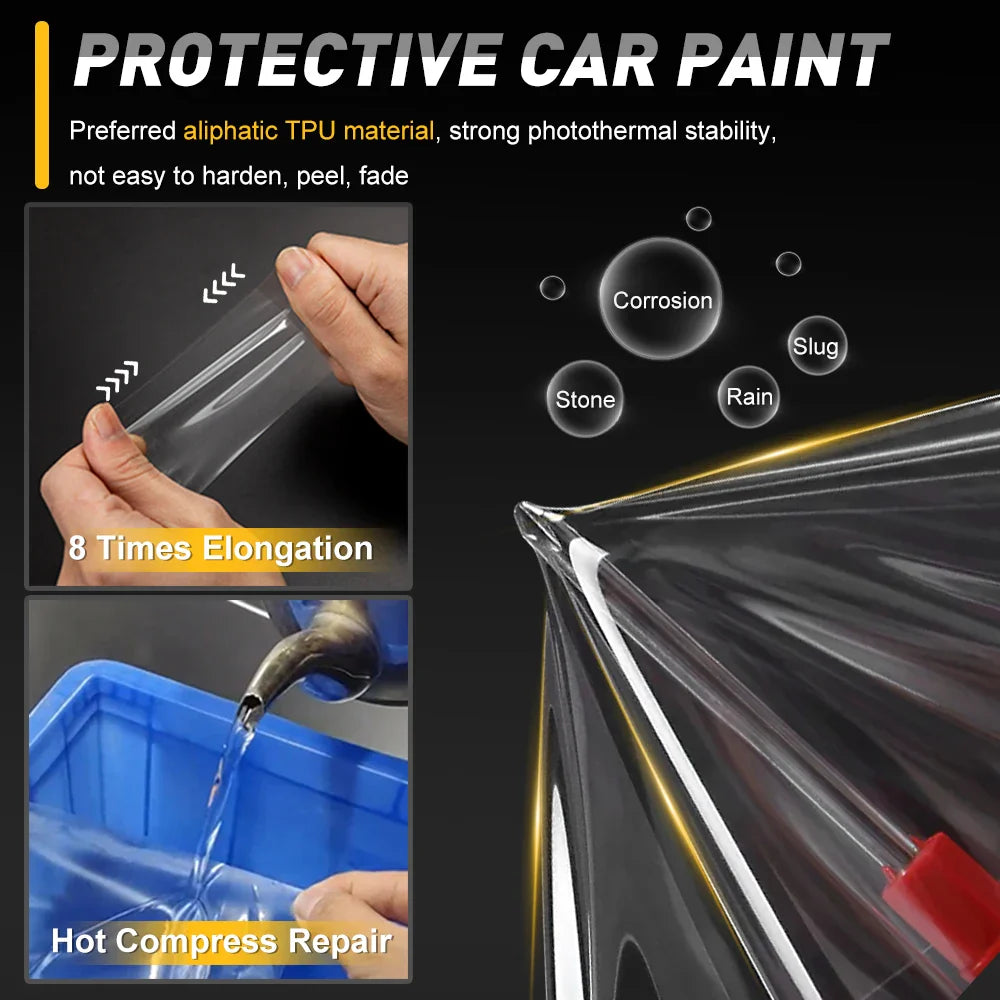 TOPEISHUNG For Tesla Model Y 3 Car Sticker 2020-2024 Paint Protection Film Clear Bra PPF Anti Scratch PreCut Car Body Film Cover