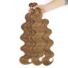 White Body Wave Hair Bundles Synthetic Natural Weave Hair Color #4 Brown Piano Blonde Pink Purple  Blue Hair Extensions