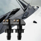 1 Pair Car Front Windshield Washer Wiper Nozzle Sprayer Universal Automobile Windshield Washer Nozzles Replacement Accessories