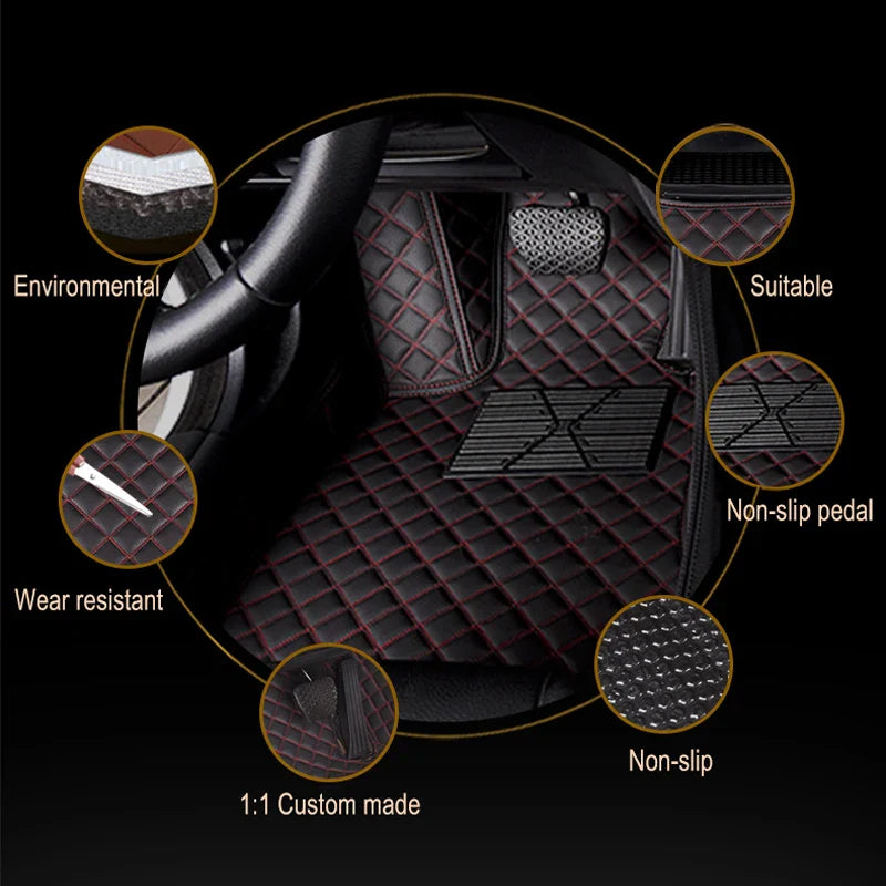 Car Floor Mats For Toyota RAV4 RAV 4 Suzuki Across XA50 2019 2020 2021 2022 2023 Carpet Luxury Leather Mat Car Accessories Rugs