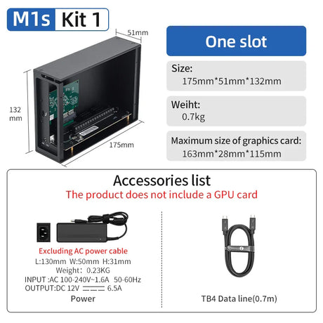 thunderbolt 3 to PCIE 3.0 x 16 PCI-E Expansion box Mini graphics dock stand by Audio card Video card Networking card