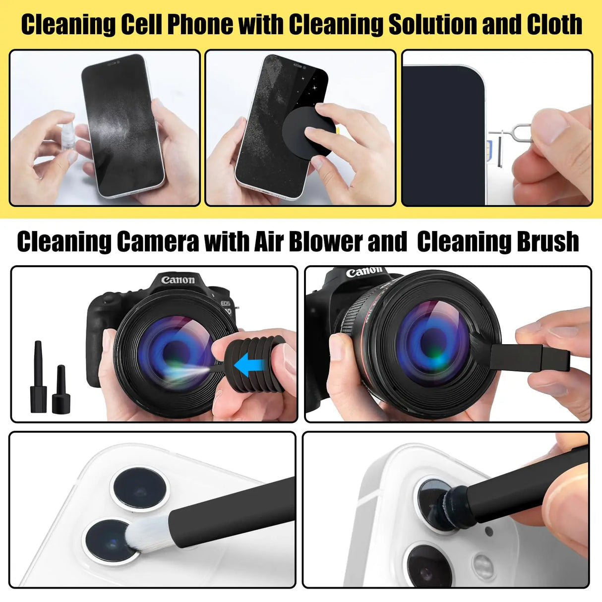 20-in-1 Electronic Clean Brush Tool for iPhone AirPods iPod PC Monitor TV Earphone Camera Earbuds Computer Keyboard Cleaner Kit