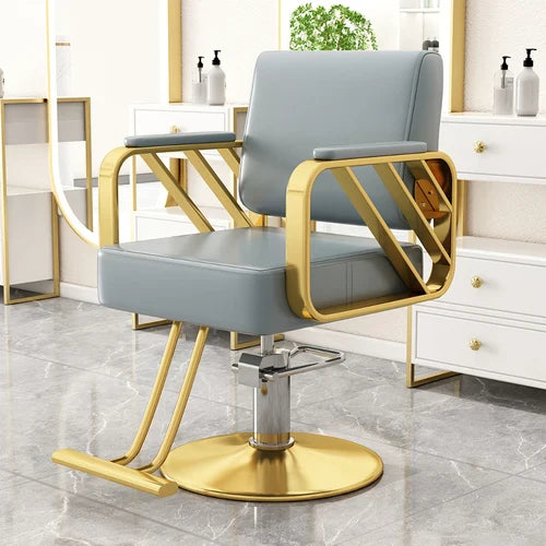 Gold Salon Beauty Barber Chair Luxury Personalized Lifter Classic Chair Swivel Cheap Minimalist Fashionable Cadeira Furniture