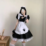 Sexy Black Cat Girl Women Fantasy French Maid Outfit Men Gothic Sweet Lolita Dress Anime Cosplay Costume Plus Size XXXL XXXXL