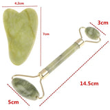 Natural Rose Jade Roller Face Massage Gua Sha Board Jade Massager Body Facial Eye Scraping Acupuncture Face Lift