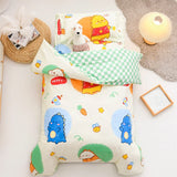 3Pcs Cartoon Cotton Crib Bed Linen Kit Baby Princess Bedding Set Includes Pillowcase Bed Sheet Duvet Cover Without Filler