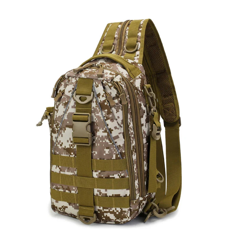 Camouflage Tactical Backpack For Men Multi Functional Outdoor Travel Mountain Rucksack Youth Cycling Chest Bag Male Fishing Bags