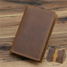 Genuine Leather Card Wallet for Men Super Slim Mini Credit Card Holders Wallet Folding Thin Card Purse Soft Small Bags for Women