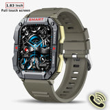 GPS Military Smart Watch Men Carbon Black Ultra Army Outdoor IP68 5ATM Waterproof Heart Rate Blood Oxygen Satm Smartwatch 2024