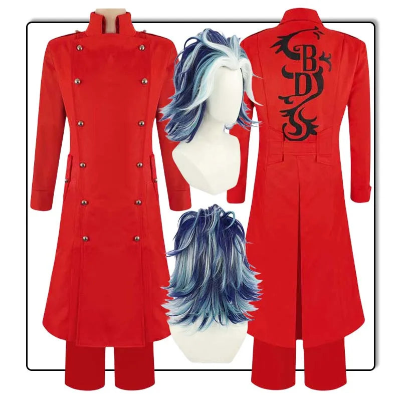 Anime Tokyo Revengers Daiju Shiba Cosplay Costumes Taiju Shiba Red Trench Uniform Generation Tokyo Manji Gang Clothes for Adult