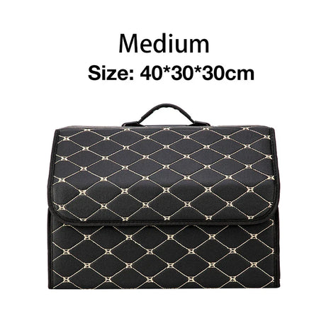 Folding Car Storage Box Large Capacity Auto Trunk Organizer Boxes Leather Waterproof Cars Stowing Tidying Multi-color Interior