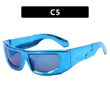 Fashion Women's Y2K Rectangle Sunglasses Men and Women Trendy Hip-Hop Sun Glasses Male Sports Cycling Eyewear UV400 Goggles