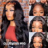 Body Wave Pre Cut Glueless Human Hair Wig HD Lace Front Human Hair Wigs 13x4 Full Frontal Wig For Women 5x5 Lace Closure Wig