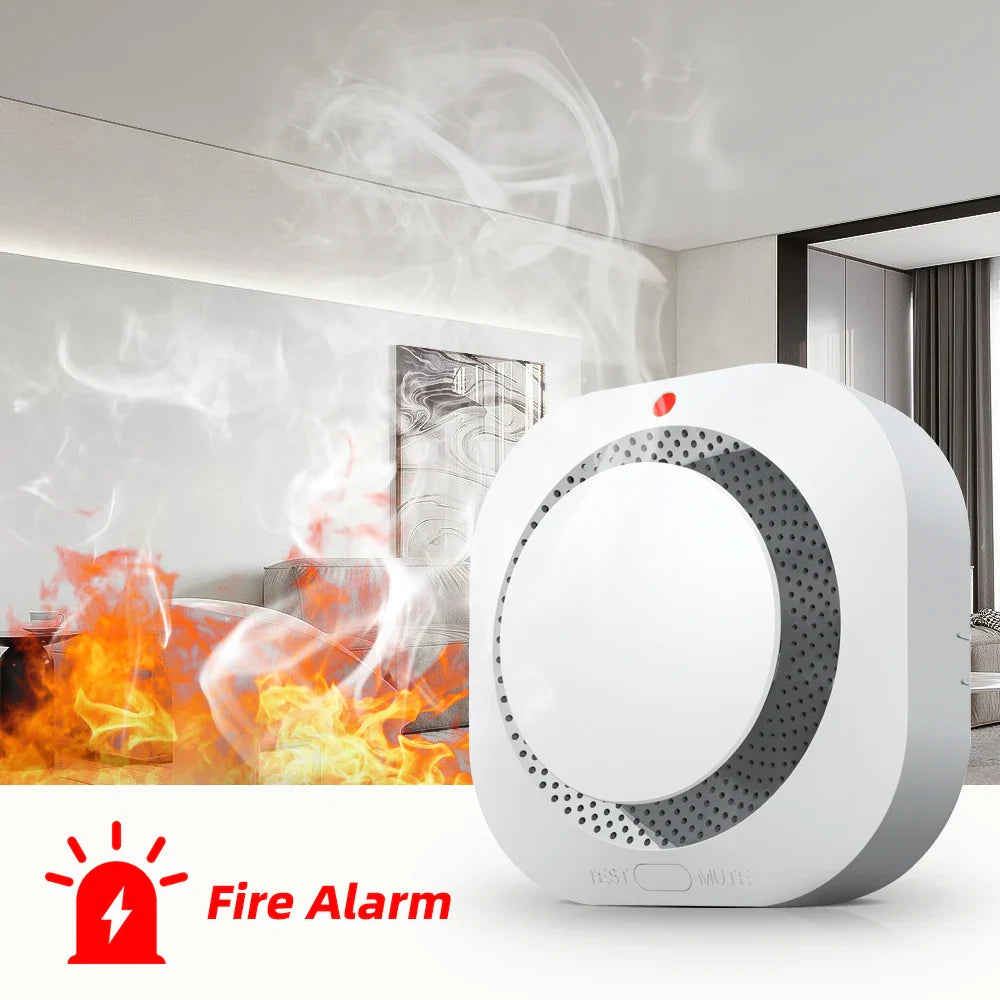 New Smoke Detector Wireless 433mhz Real-time Detection Fire Protection Alarm Sensor For Home Security Smoke Alarm Fire Equipment