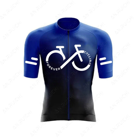 Cycling Jersey Set 2023 Summer Ropa Ciclismo Men's Bicycle Cycling Clothing Gradient Color Mountain Bike Jersey Sportswear Suit