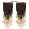 Set Hair Clip In Hair Extensions With Clips Hairpieces Synthetic Extension False/Fake Hair Blonde Eunice Hair Long Hair Pieces