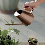 Stainless Steel Long Spout Watering Cans Golden Bronze Gardening Watering Cans Household Metal Retro Watering Cans