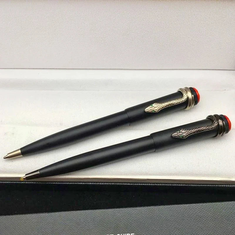 PPS Inheritance Series MB Red&Black Classic Fountain Rollerball Ballpoint Pen with Exquisite Snake Clip Writing Smooth