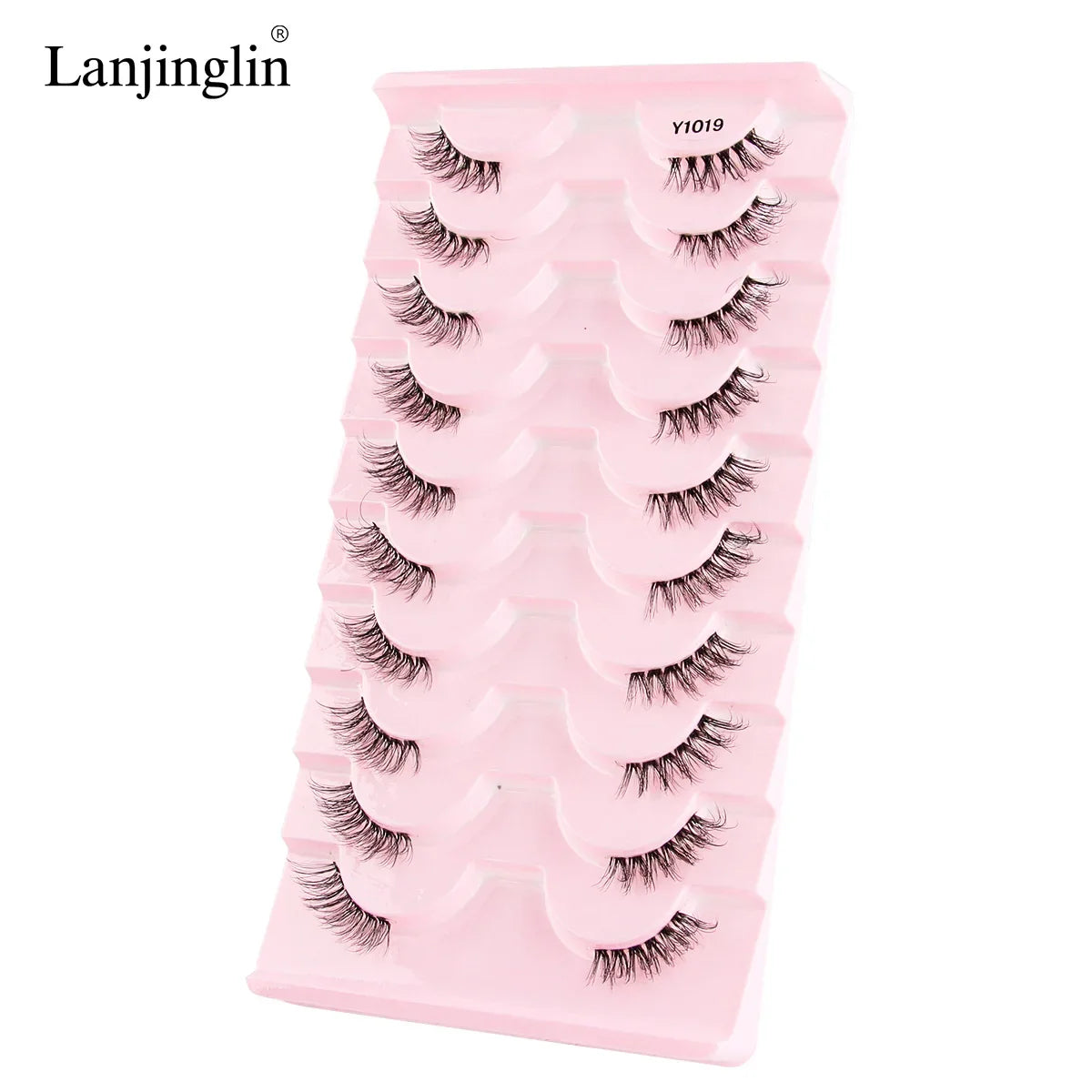 Half Eye Lashes 2/20 Boxes Natural Long Wholesale 3D Mink Lashes Clear Band Eyelash Extensions Makeup Tools Faux Cils maquillaje