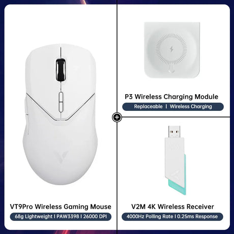 Rapoo VT9PRO Wireless Gaming Mouse Esports Grade 68g Ultra-Light 26000DPI 8 Buttons Optical PAW3398 Computer Mouse For Laptop PC