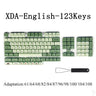 123 Keys PBT Keycap Matcha Green Replaceable DYE-SUB XDA Profile Keycaps For Mechanical Custom Keyboard Suitable For MX Switch