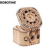 Robotime 123pcs Creative DIY 3D Treasure Box Wooden Puzzle Game Assembly Toy Gift for Children Teens Adult Building Block LK502