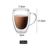 2023 New Simplicity Glass Cup Coffee Drinkware Insulation Double Wall Glass Cup Spoon Gifts Hot  European Style Transparent Mugs