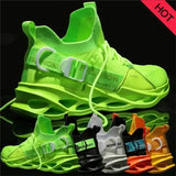 New Men's Fashion Running Sneakers Breathable Comfortable Non-slip Shoes Lightweight Tennis Shoes Fluorescent Shoes