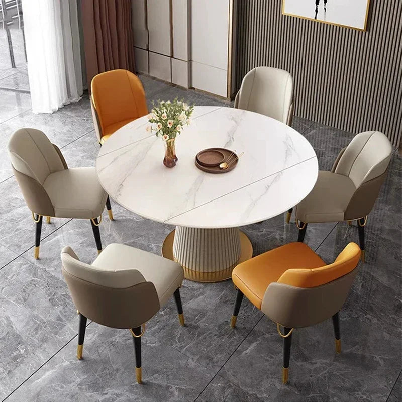 Console Dining Table Set Restaurant Mobile Round Conference Tables Chairs Kitchen Center Service Mesas De Comedor Home Furniture