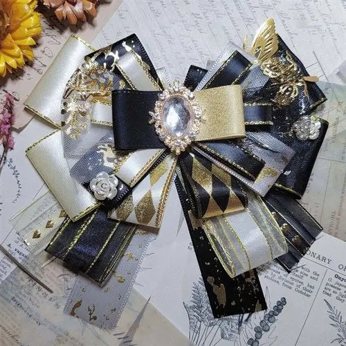 Original Lolita Cosplay Women's High-end Luxury Brooch Anime Dance Suit Shirt Accessories Handmade Collar Flowers Gift for Women