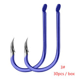 30 Pcs Fishhook Easy To Use Fishing Tackle Lightweight With Storage Box Durable Gaff Hook Portable