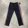 New style  Purple Stripe Needles Sweatpants Men Women White Embroidered Butterfly Awge Needles Drawstring Track Pants