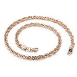 2-8mm Hip-Hop Stainless Steel Rope Chain Fashion Men And Women Jewelry Waterproof Choker Men Women Jewelry Gold Color Chains