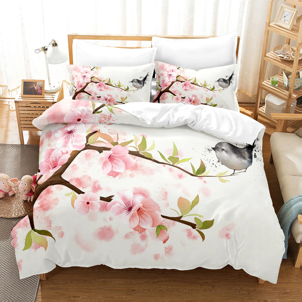 Red Rose Bedding Set Quilt Duvet Cover Comforter Pillow Case 3D HD Double Full King Queen Twin Single 3PCS 2PCS Bedroom Flower