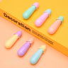 6 Pcs/Lot Capsule Eggplant Shape Cartoon Highlighters School Stationery Students Drawing Supplies Kawaii Mini Paint Marker Pen