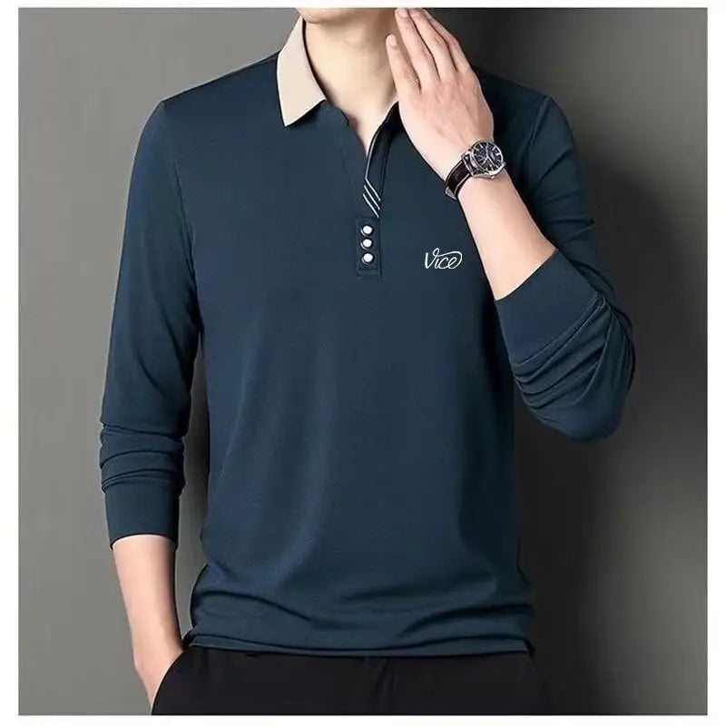 2024 new Fashion Men's Golf T-shirt Spring long sleeves Business leisure Men Outdoor tennis golf Polo Shirt golf wear Clothing