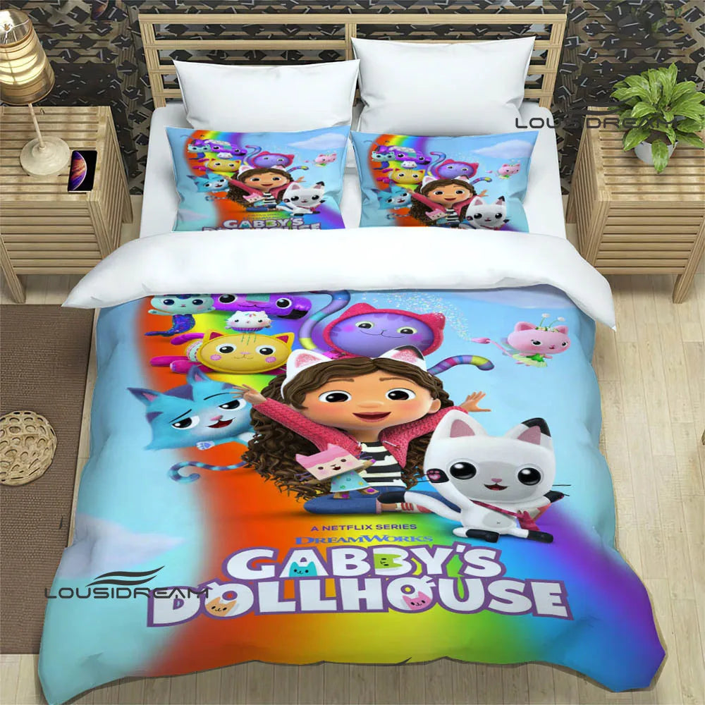 Gabby's Dollhouse Bedding Sets exquisite bed supplies set duvet cover bed comforter set bedding set luxury birthday gift