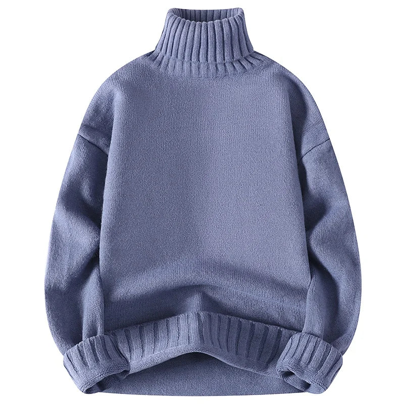 2023 Winter Mens Turtleneck Sweater Trend Thick Bottoming Sweater Autumn Sweater Men Knitted Pullover Men Jumper Knit Sweater