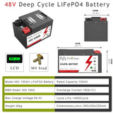 48V 40AH 100AH LiFePO4 Battery Pack Built-in 2000W 4000W BMS 6000 Cycles For Electric bike Scooter motorcycle Golf cart