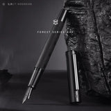 LT HONGDIAN 1860 Black Forest Fountain Pen High-End Business Students Retro Chinese Knot Titanium Black Writing Pen For Gift