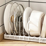 Expandable Kitchen Organizer Shelf Countertop Storage Stand Cabinet Storage Space Saving Pots and Pans Organizer for Cabinet