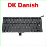 New Replacement Keyboard For Macbook Pro 13" A1278 Keyboard UK US RU DE PT CH SE HU NO DK KR Layout 2009 2010 2011 2012 Year