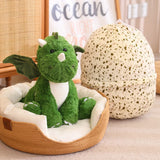 Creative Dinosaur egg Turn Into Dino Plush Toys Creative Stuffed Cartoon Dragon Doll Pillow Baby Sleeping Cushion for Kids Gifts