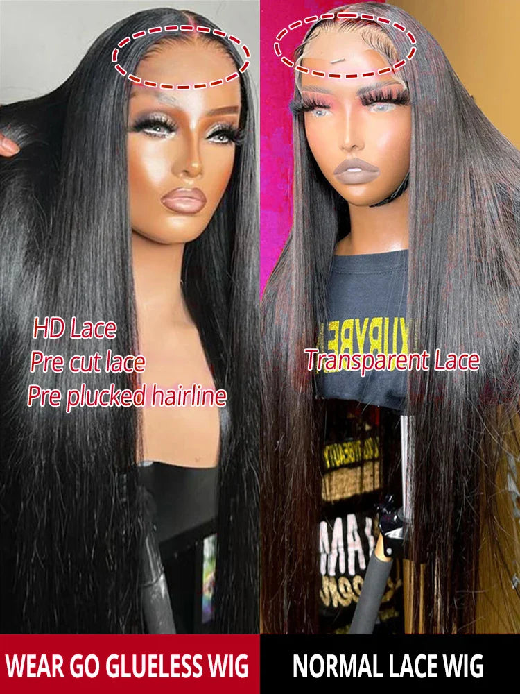 Brazilian 13x6 Transparent Bone Straight Lace Frontal Wig Human Hair Brazilian 40 46 Inch Glueless 13x4 Lace Front Wig For Women