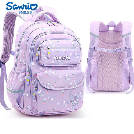 Sanrioed Hello kitty Schoolbag Cartoon Strawberry Kitty Cat Bags Burden Alleviation Protect Spine Waterproof Anti Lost Backpack