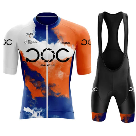 RAUDAX POC New Men's Cycling Set Road Bicycle Breathable Cycling Suit Bib Shorts Cycling Set Summer Cycling Team Training Suit